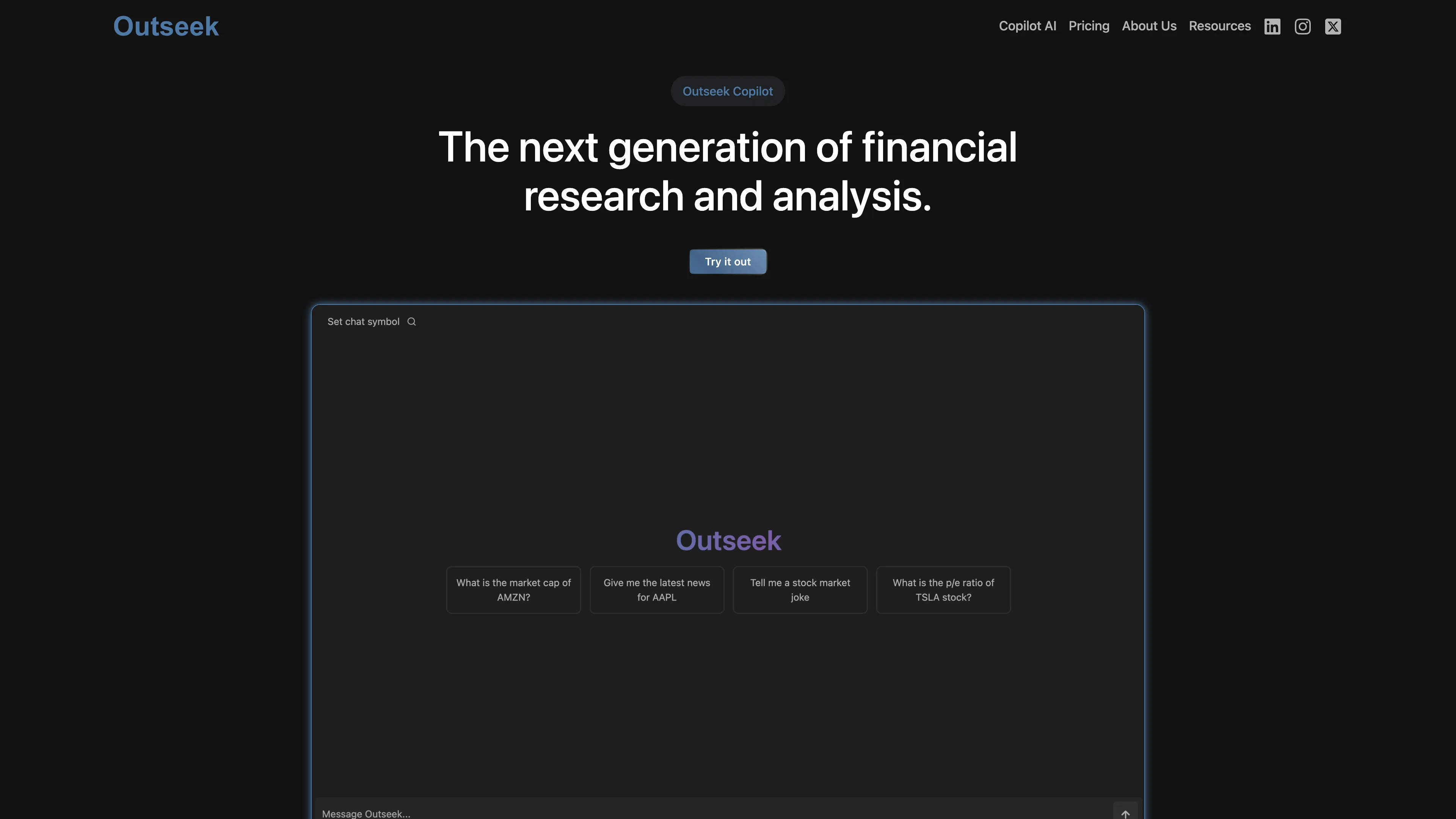 Outseek Financial Terminal