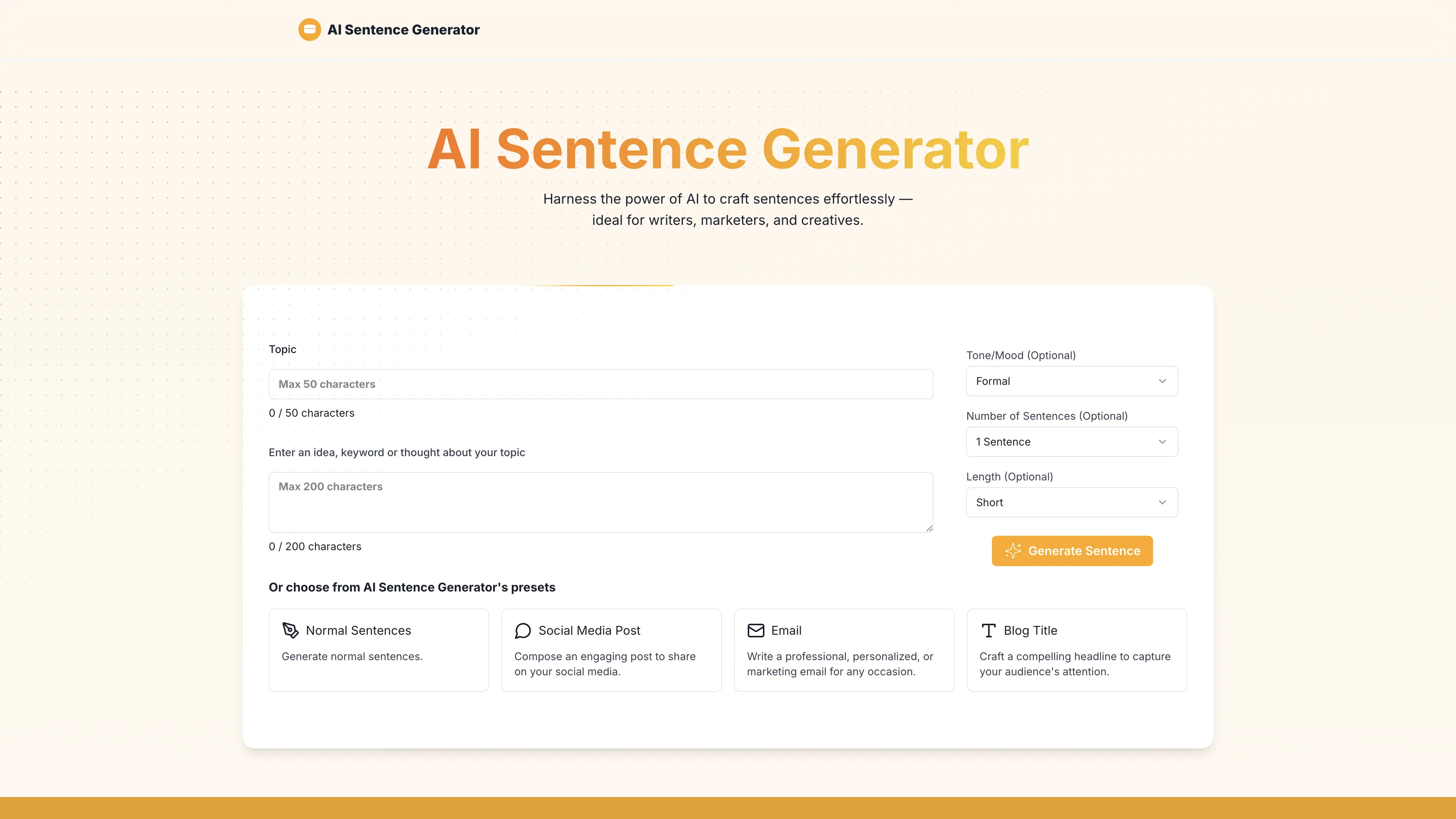 AI Sentence Generator