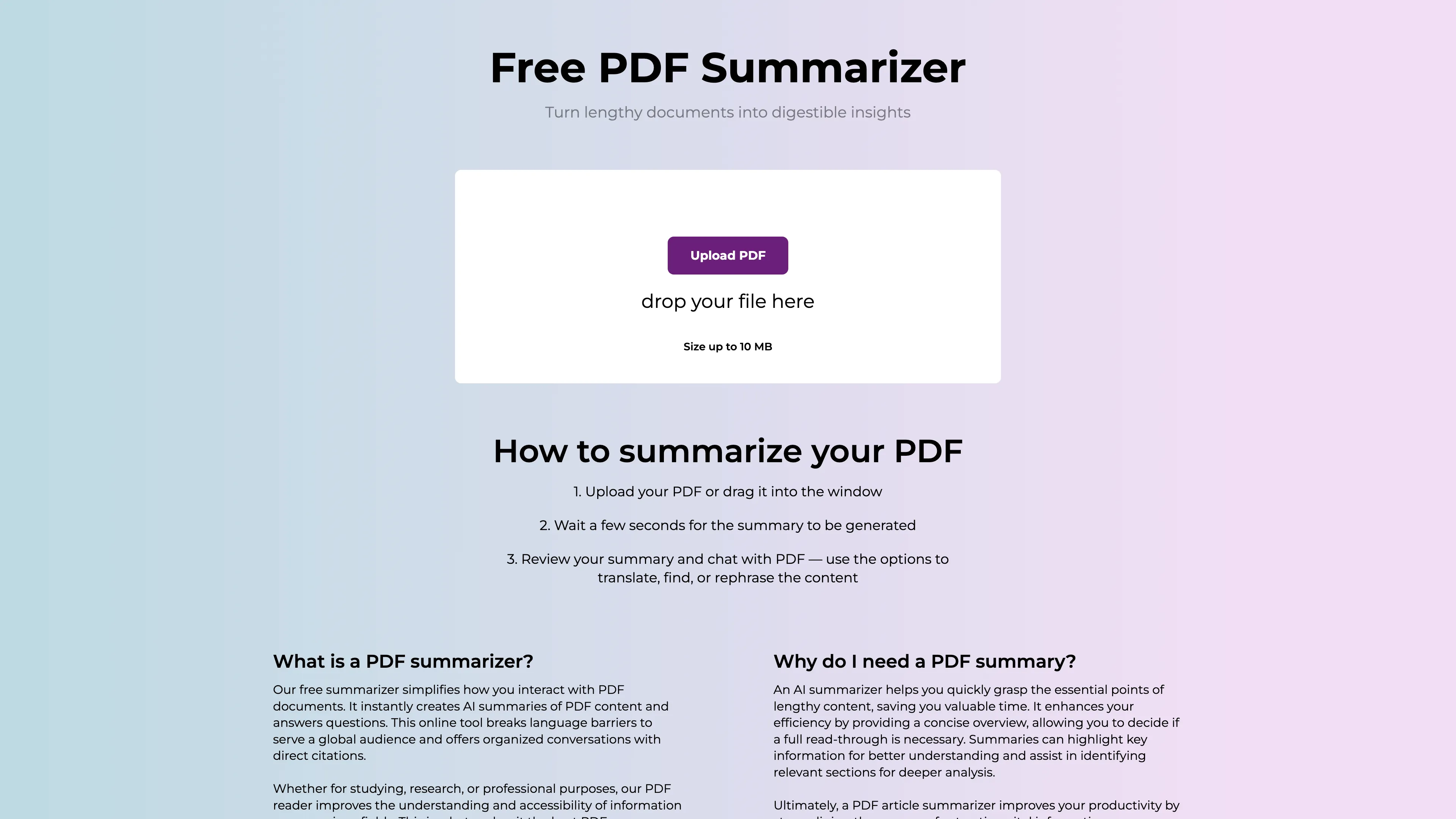 AI PDF Summarizer