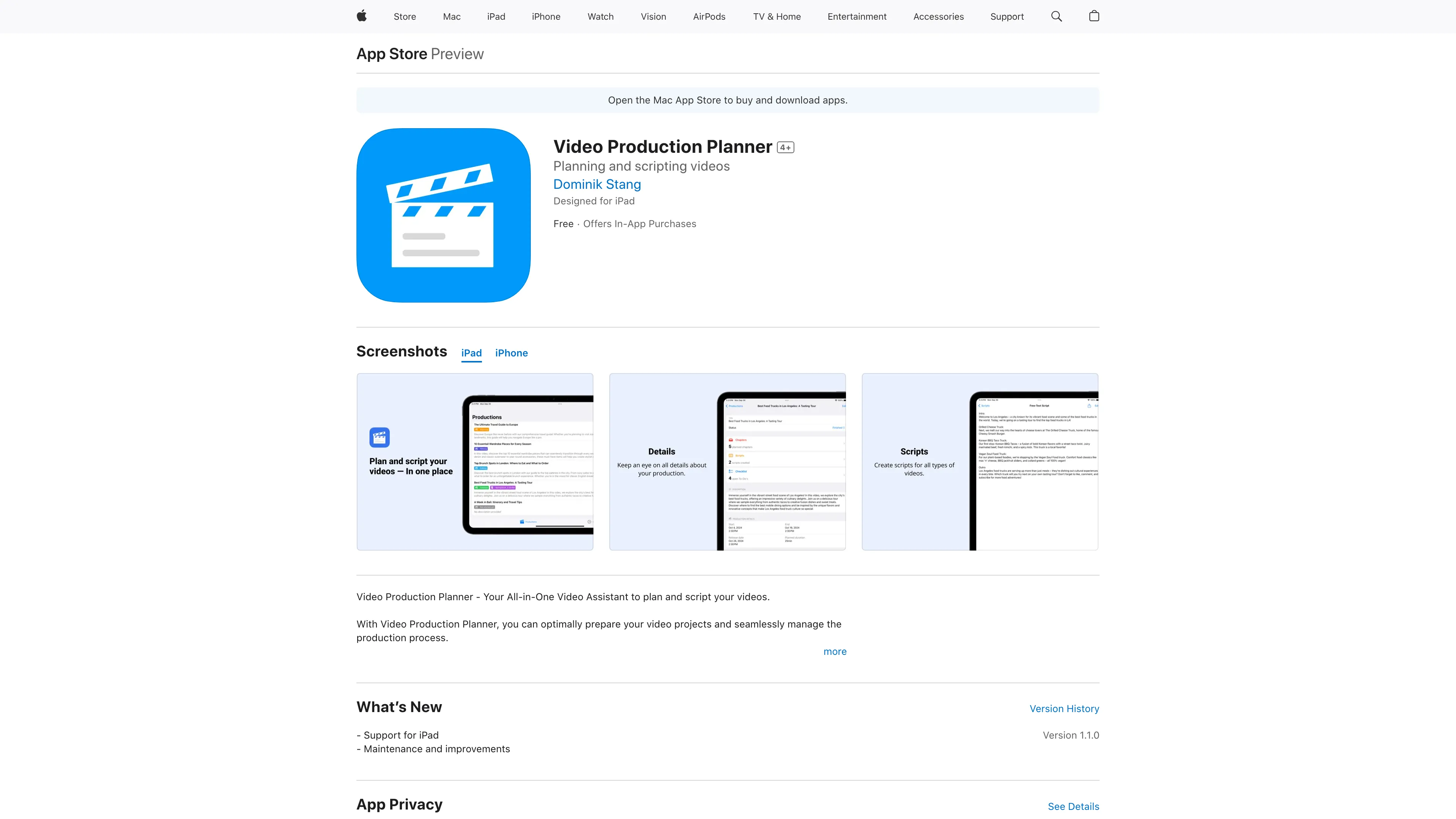 Video Production Planner