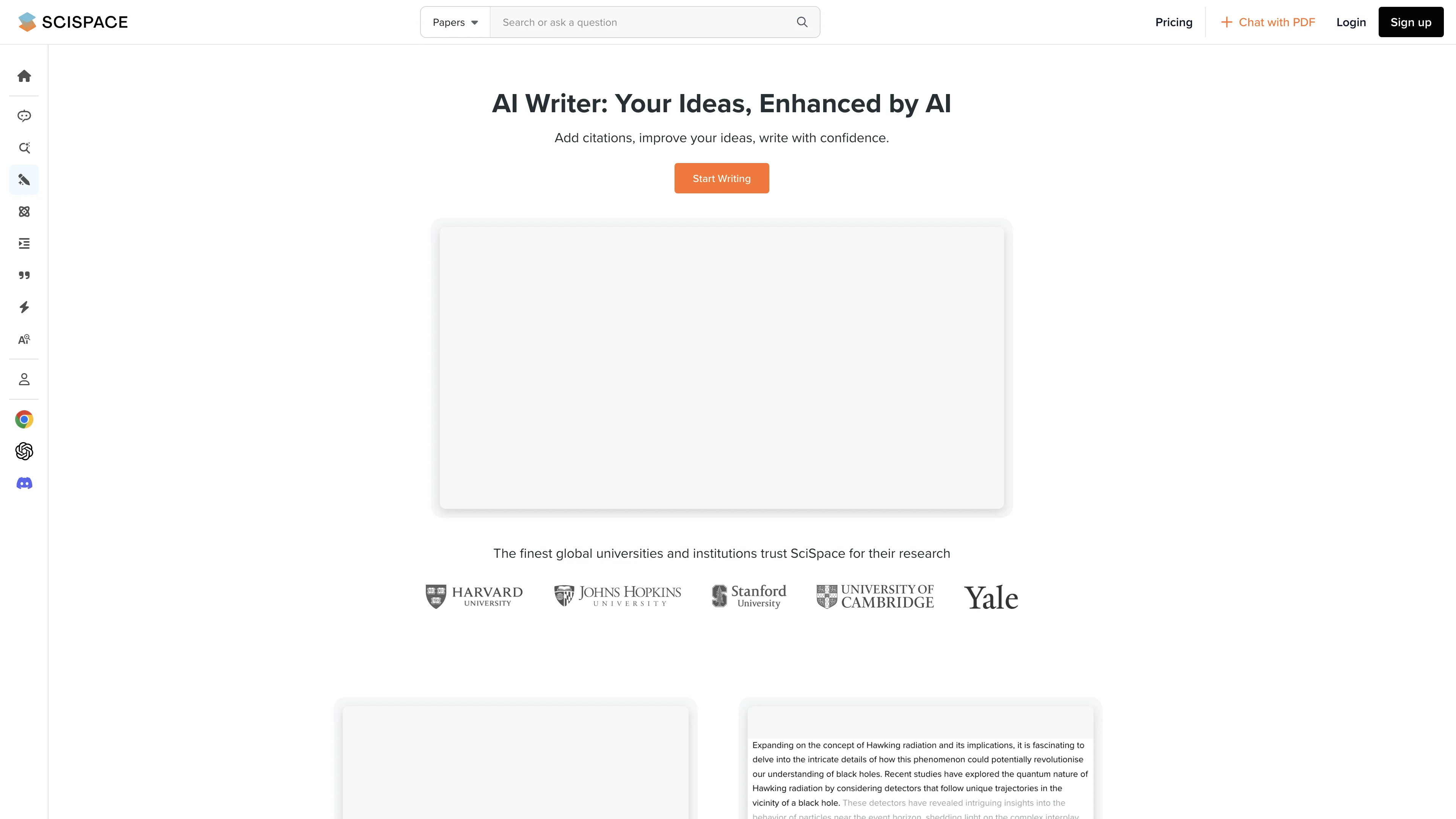 SciSpace AI Academic Writer