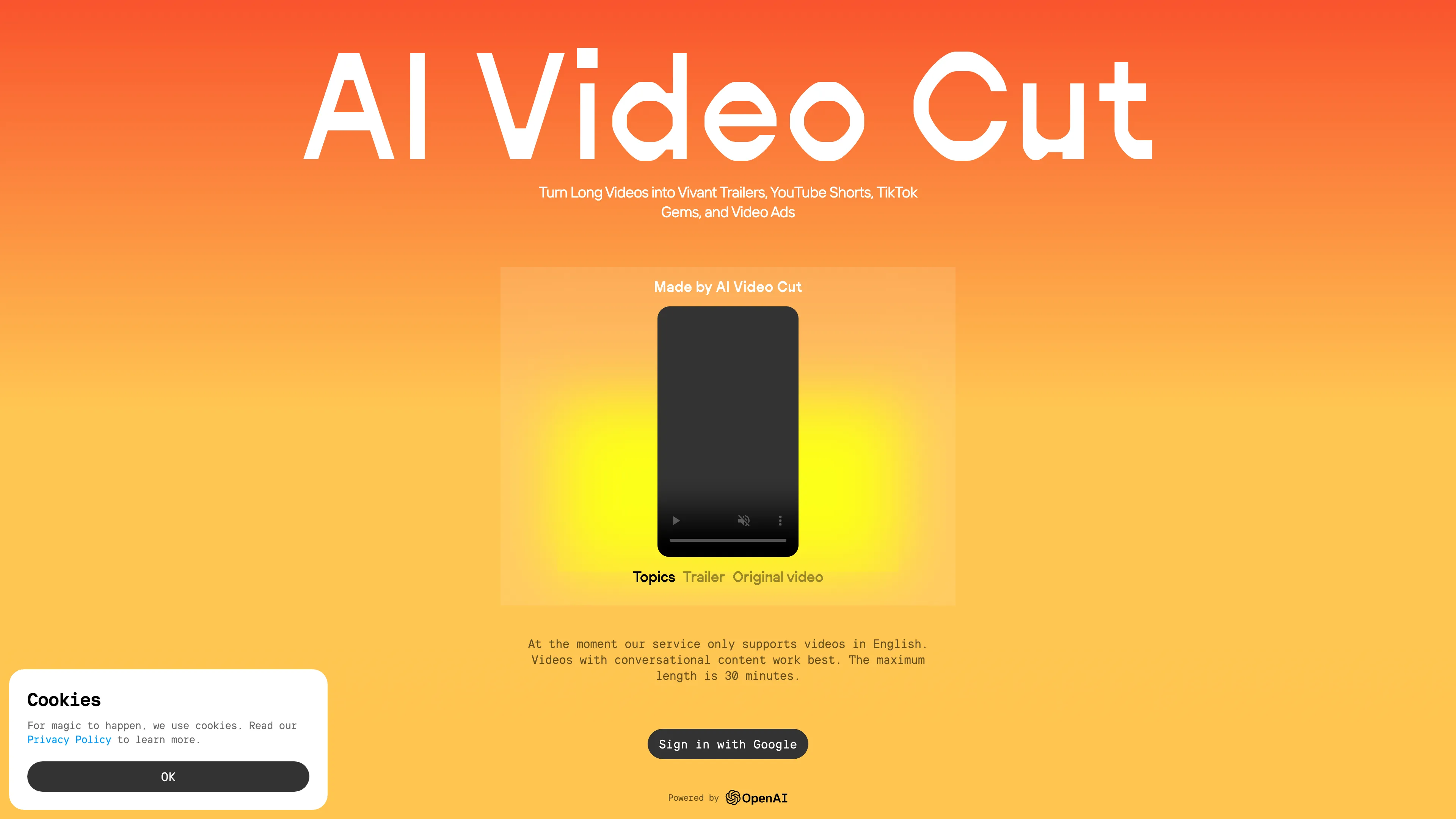 AI Video Cut