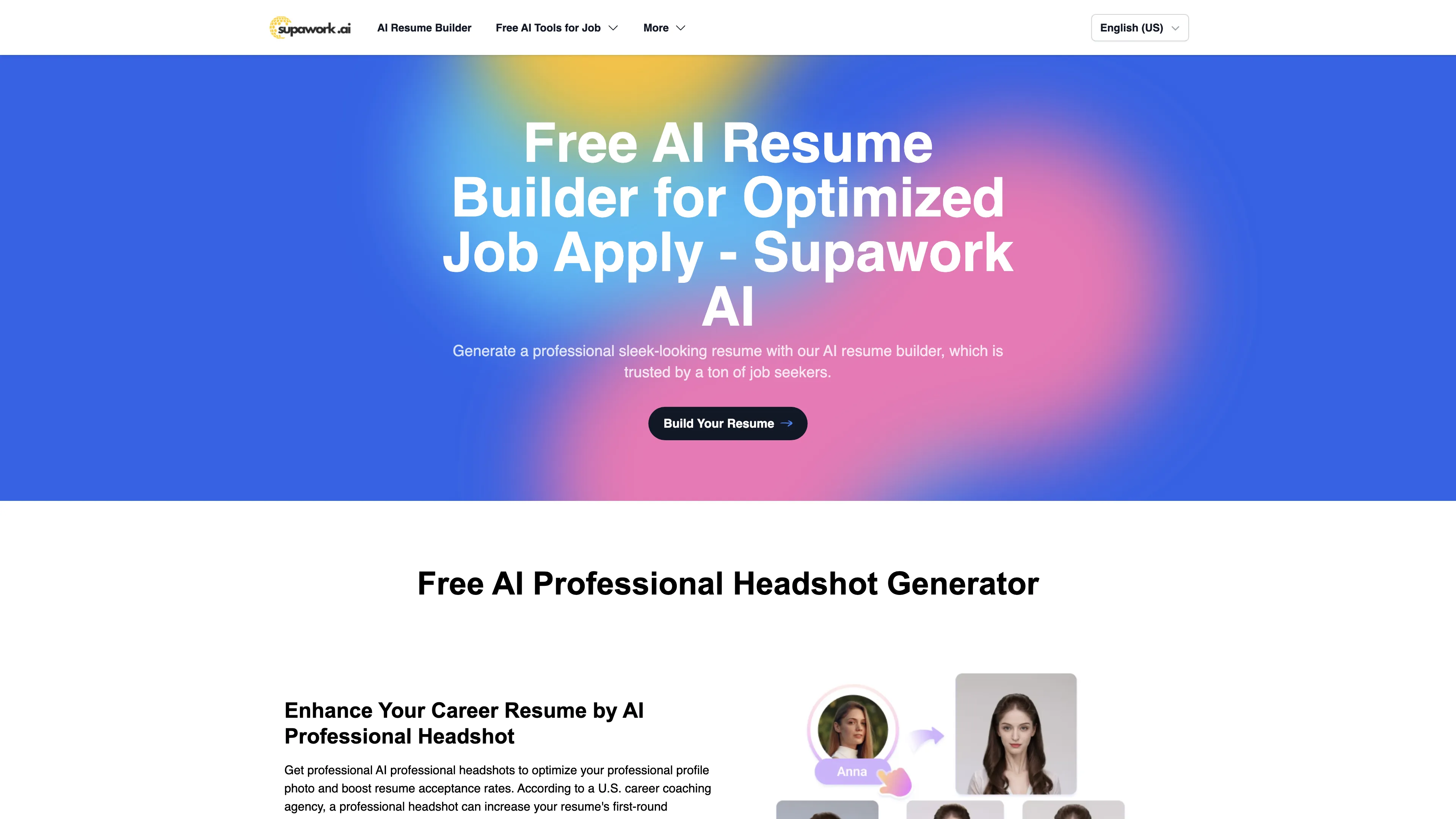 100% Free AI Headshot Generator | Supawork AI (no sign-up)