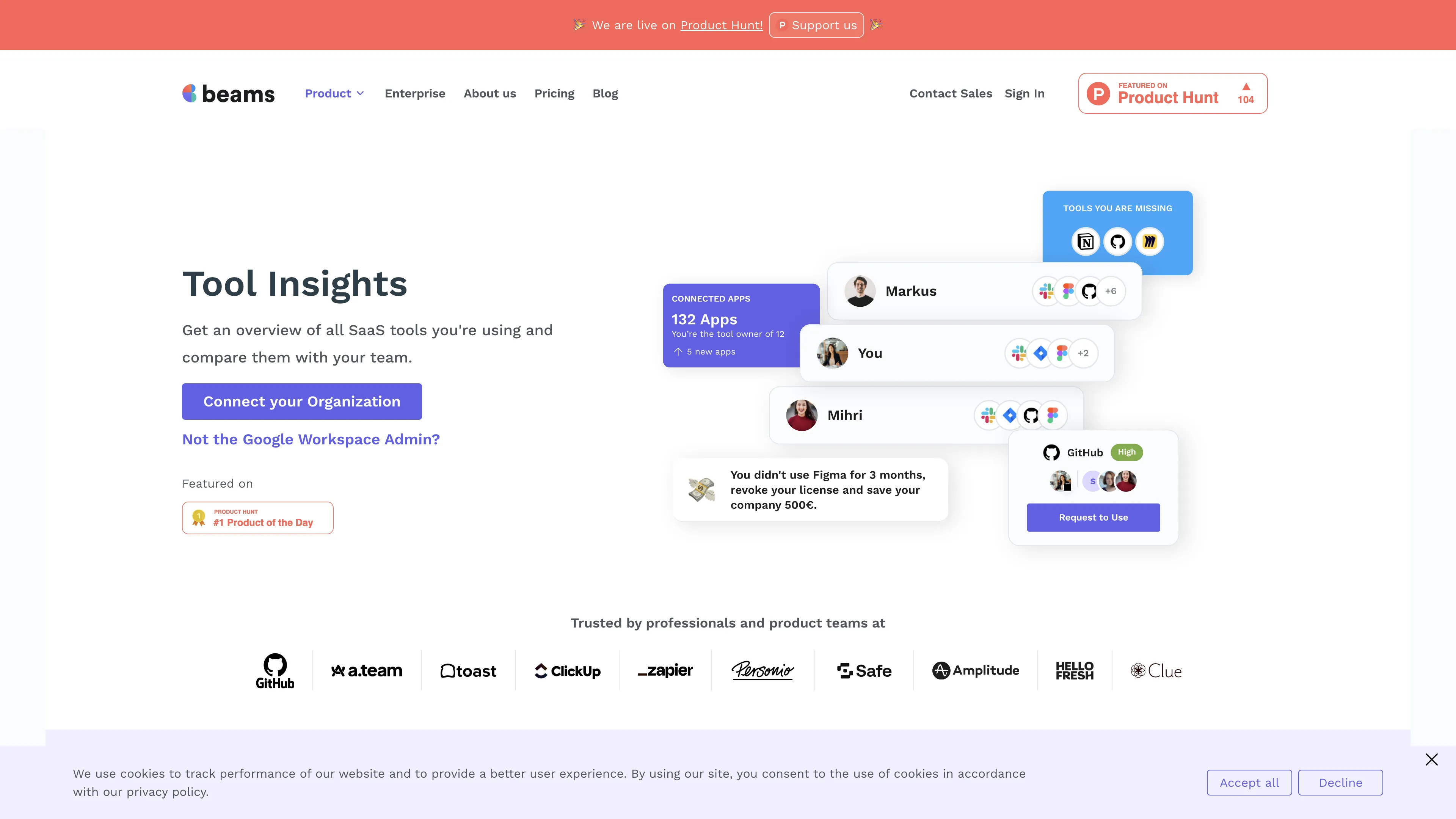 SaaS tool insights by beams